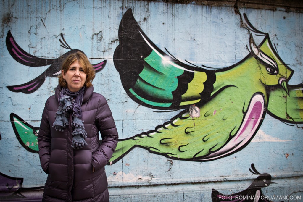 Diana Malamud en el barrio de Palermo de la Ciudad de Buenos Aires.