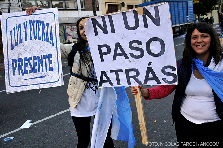 Movilizacíon de las cuatro Centrales de Trabajadores contra las políticas del Gobierno de Macri y conmemorando el Día del Trabajador.