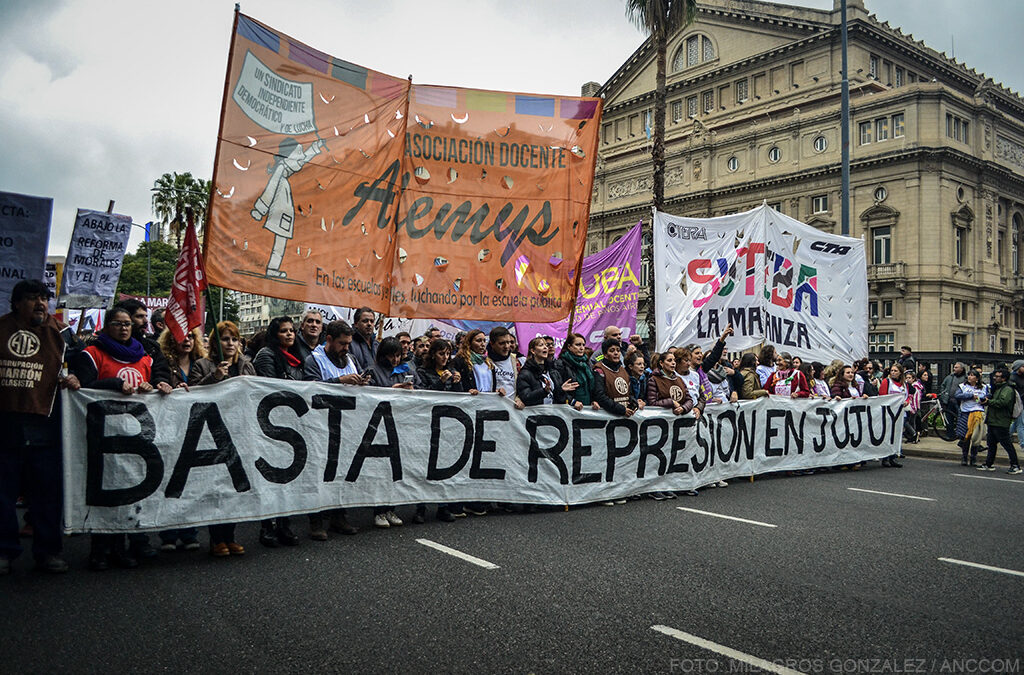 Masiva marcha de repudio a la represión en Jujuy
