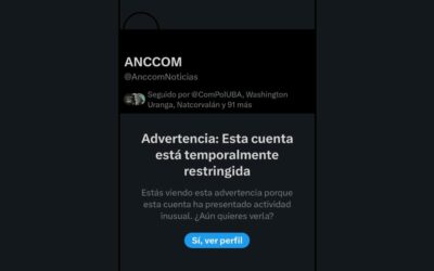 La red social X bloqueó la cuenta de ANCCOM